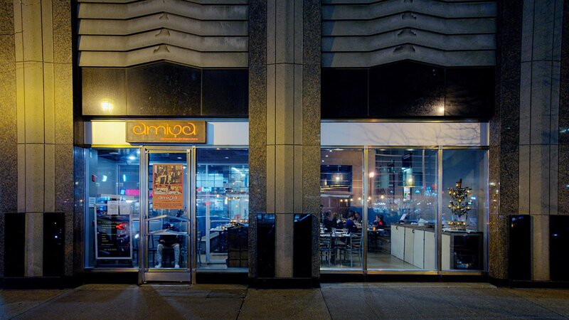 Outside entrance to restaurant